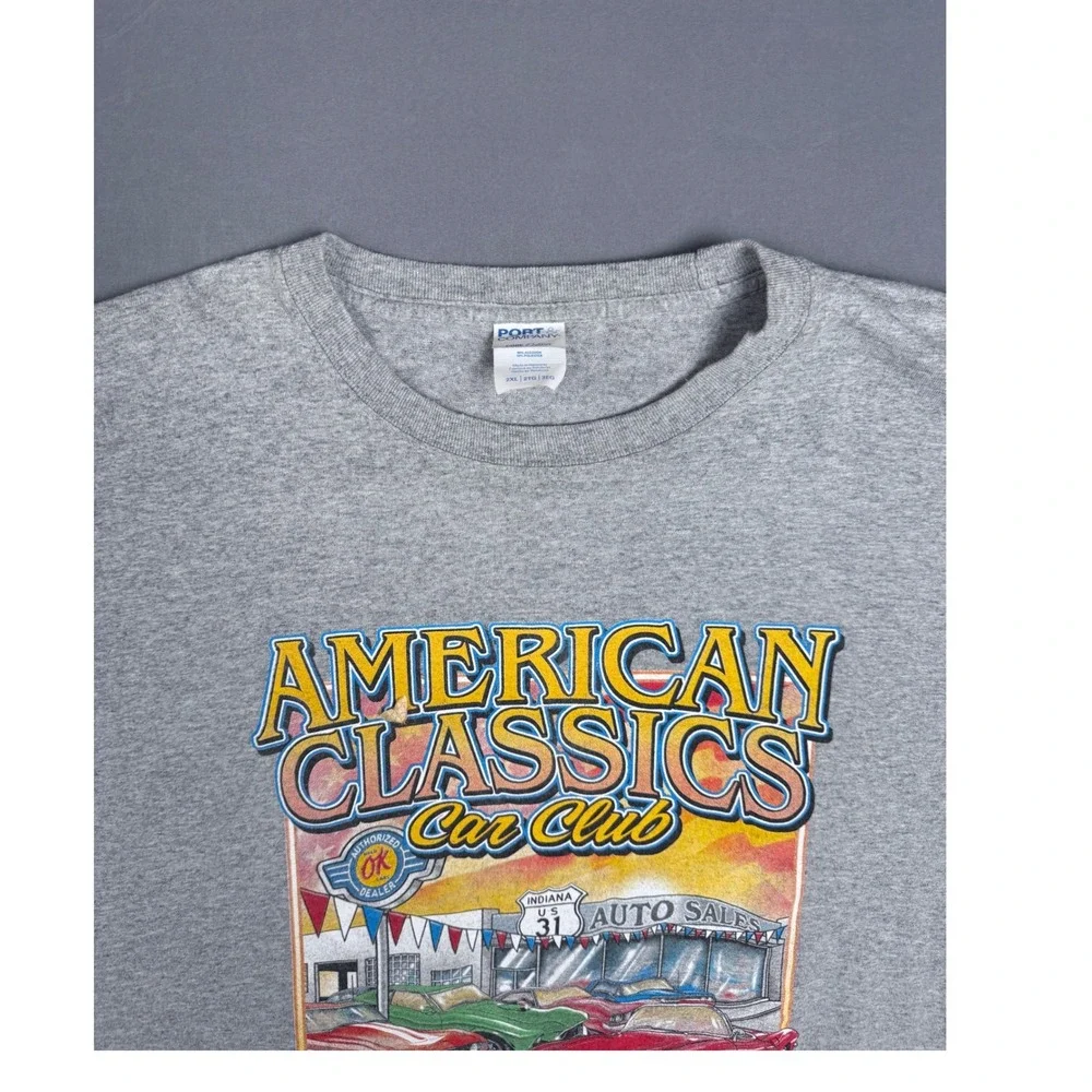 American Classics Car Club Graphic T-Shirt Mens 2XL Indiana‎ Auto Sales